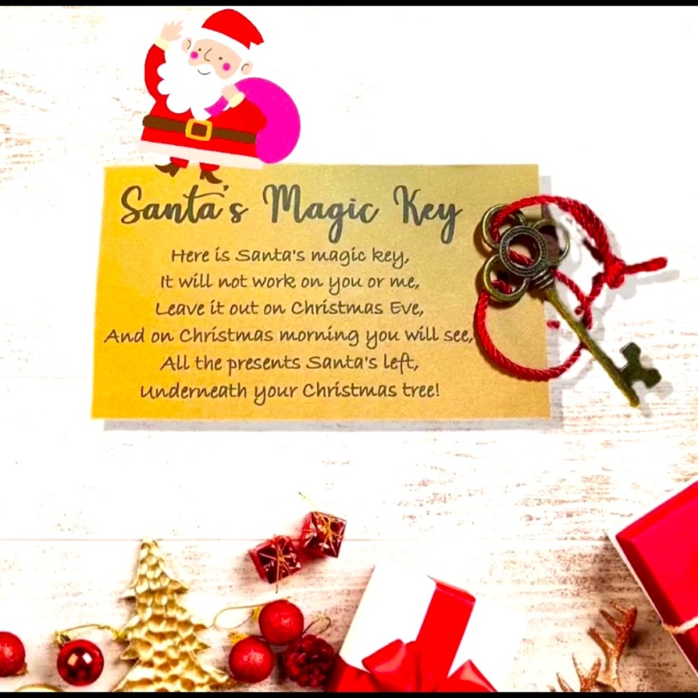 Santas magic key. 
Beautiful bronze key 2” long